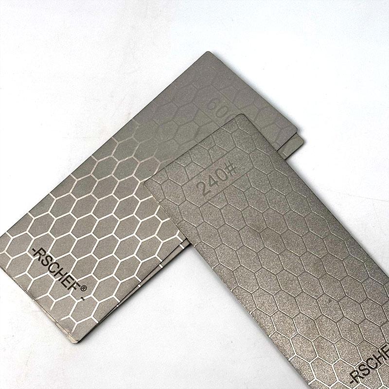 Diamond Knives Sharpening Stone Grit 240# 400# 600# 1000# Grindstone Knife Sharpener Ultra-thin Honeycomb Surface Whetstone