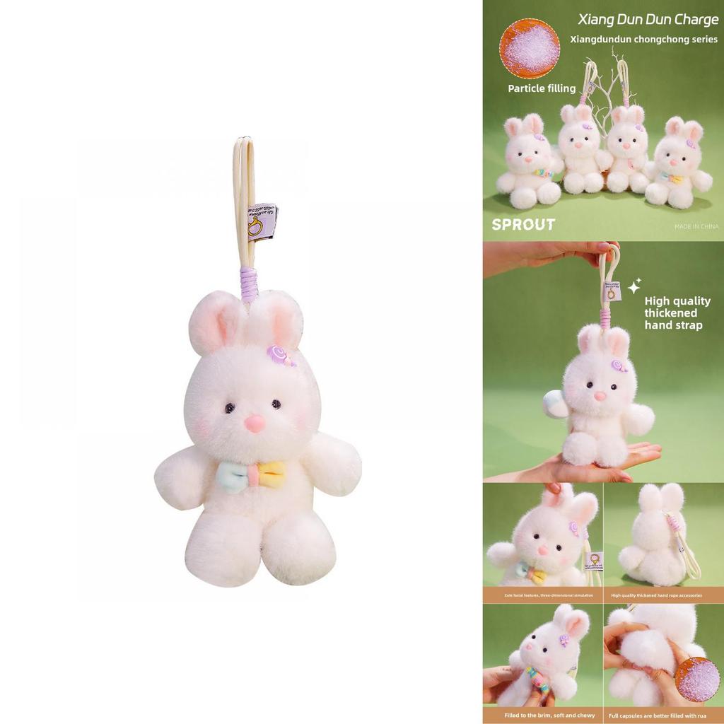 Cute Rabbit Plush Toy Keyring With Soft Fabric Material For Daily Use And Decorations