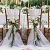 10M Wedding Decoration Crystal Tulle Roll Organza Sheer Fabric For Wedding Arch Birthday Party Backdrop DIY Decor Chair Sash