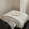 Spring and summer new knitted cotton French small floral printing lace summer quilt summer cool quilt air conditioner quilt