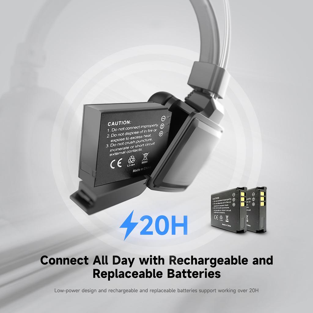 Wireless Headset with Microphone Stable Long Distance Communicate Noise Cancellation Headset