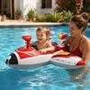 Inflatable Airplane Pool Float Swim Ring for Kids and Adults Durable PVC Construction with Comfortable Seating and Easy Inflation for Water Fun