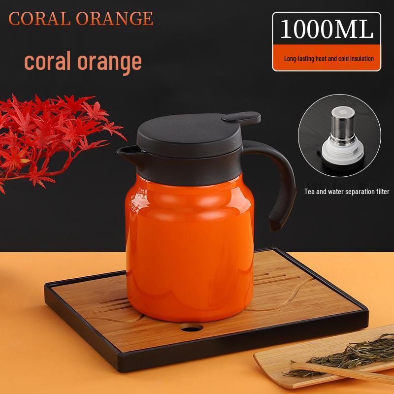 Large Capacity Smart Insulated Tea Brewer - 304 Stainless Steel Stewing Pot for Home or Office Use