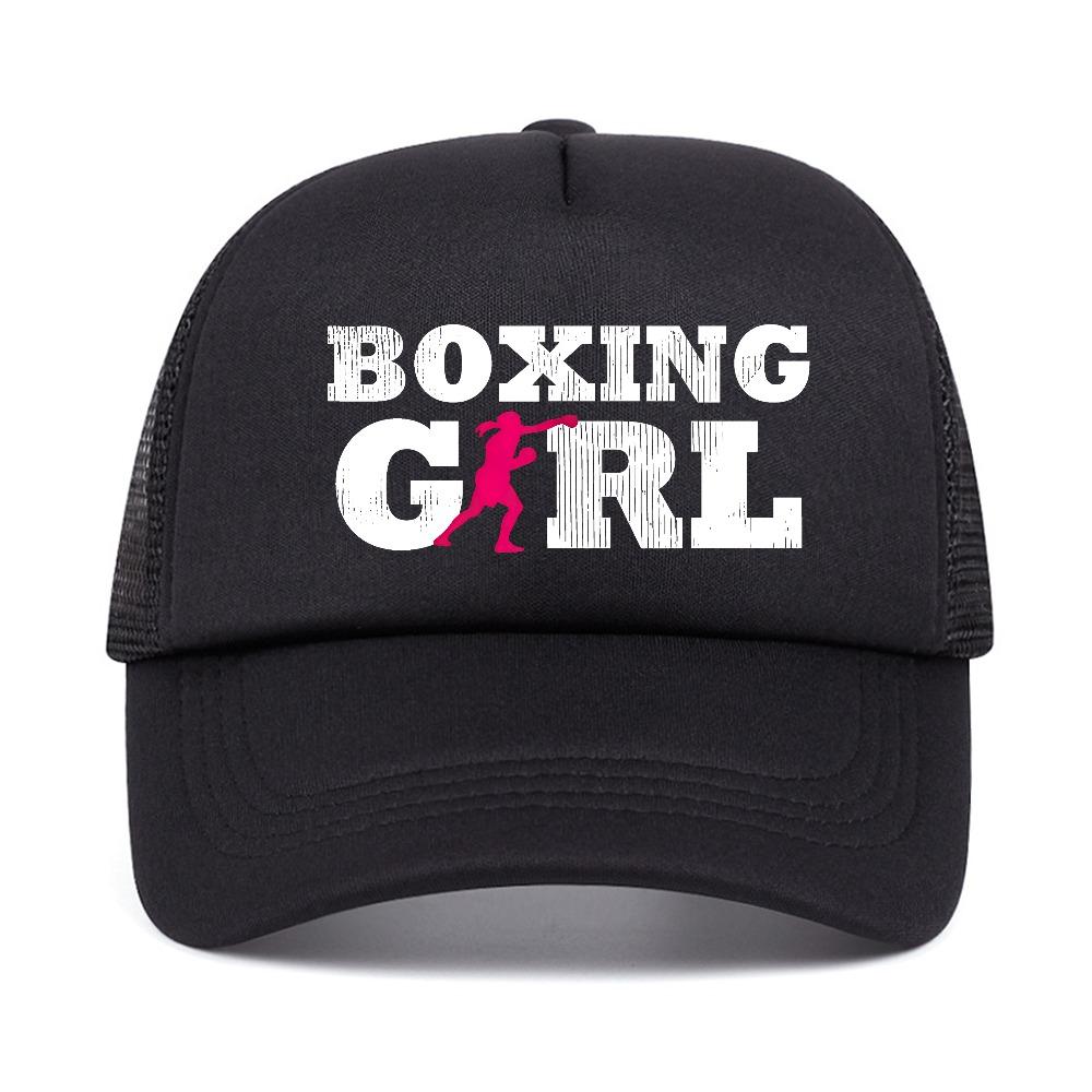 Boxing Girl Player Silhouette Sport Gift hat Unisex Style Baseball Cap Women Visor Hat mesh breathable Snapback hats