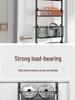 No-Drill Door Hanging Basket Organizer - Multi-Layer Storage Rack for Bathroom