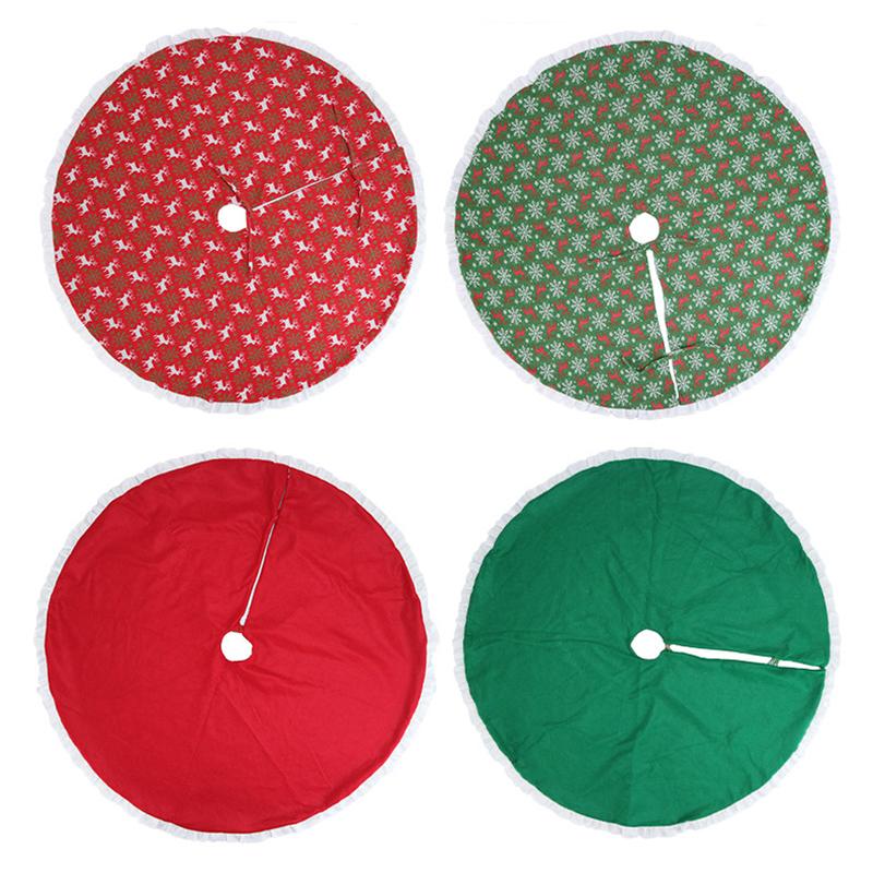 WTEMPO Winter Christmas Tree Mat for Home Party Christmas Tree Skirt Printed Xmas Tree Skirt Holiday Indoor Outdoor Activity Decorations