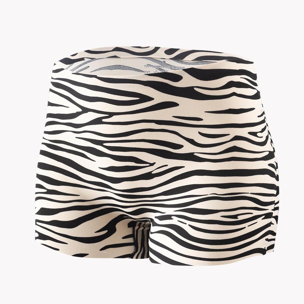Women's European Size Leopard Print Yoga Boxer Briefs - No Roll, Stretchy & Breathable