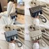 Style Woven Mini Shoulder Bag With Chain Strap For Casual Travel
