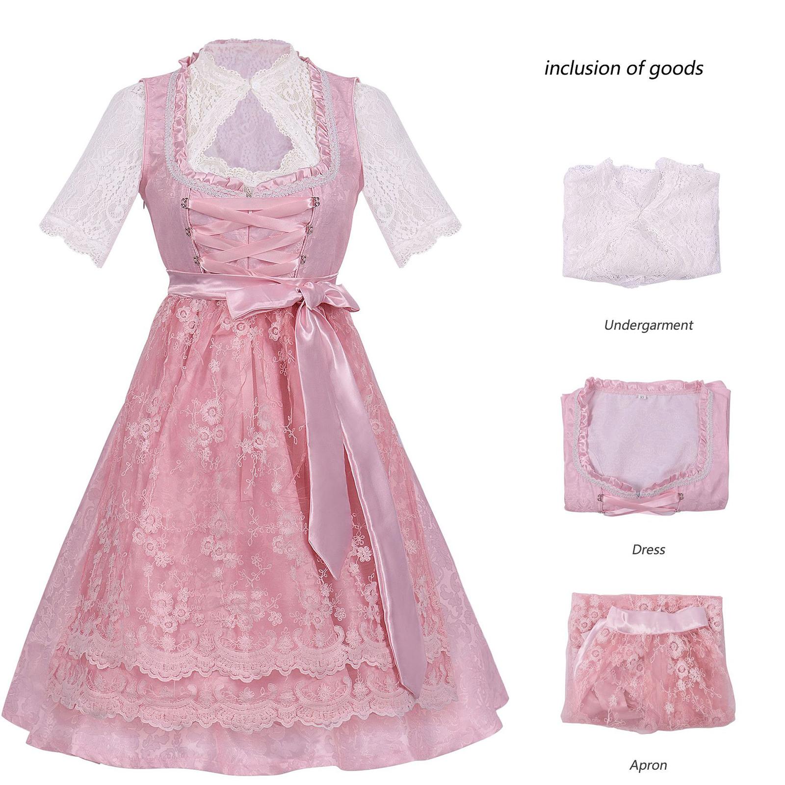 Women`s Oktoberfest Costume Dress with Lace
