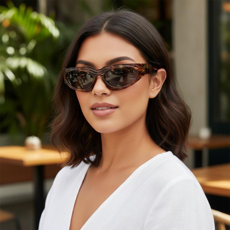 Retro Cat Eye Sunglasses Unisex New Fashion Sporty Driving Style UV400 Protection for Outdoor Activities and Daily