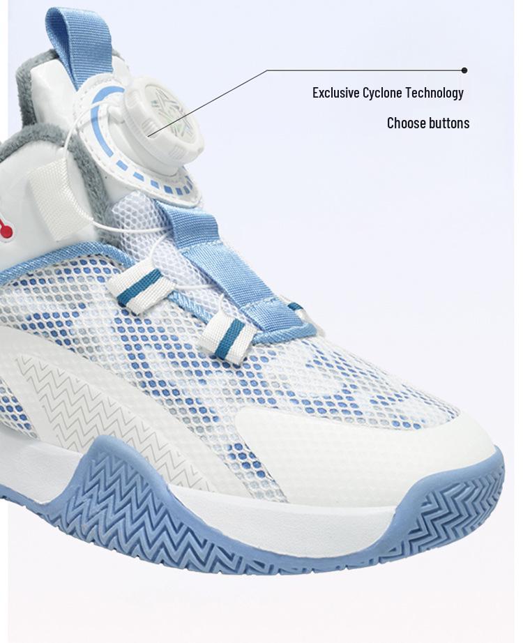 Winter 2025 Children's Non-Slip Leather Basketball Shoes with Velvet Lining