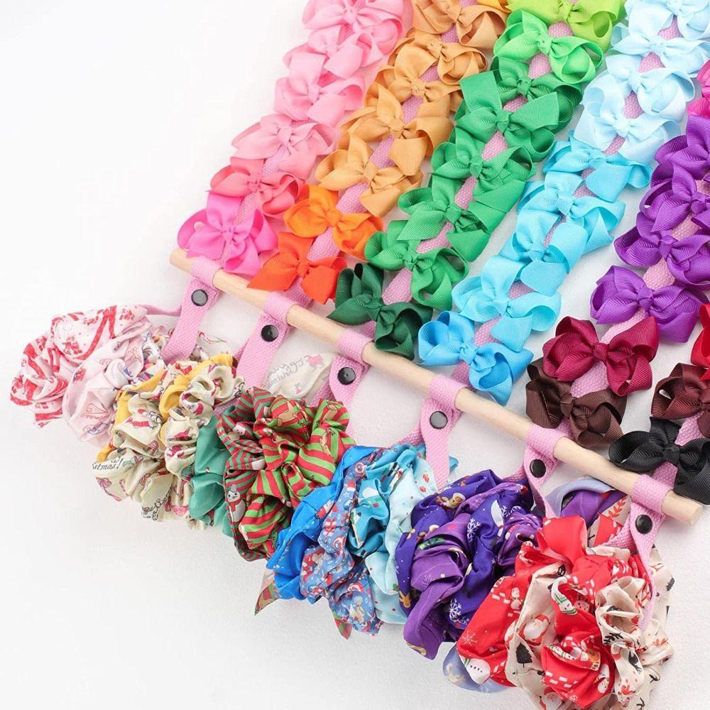 Large Capacity Children Hairpin Storage Rack Wall Hanging Space Saving Hair Clip Holder Felt Solid Color Hairband Rack