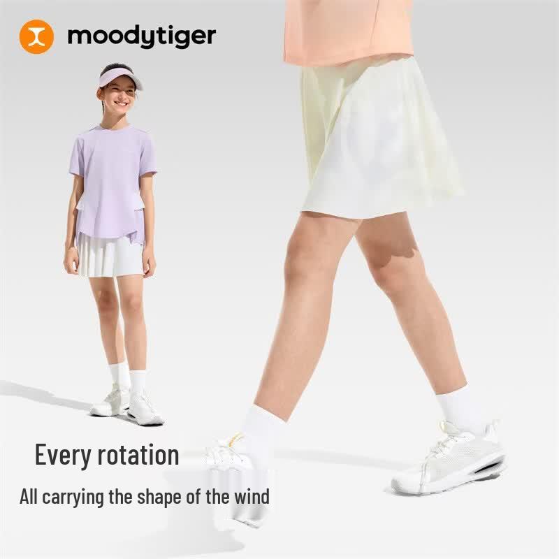 Moodytiger Girls' Breathable Anti-Exposure Sports Skirt
