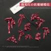 Satin New Red Nail Art Bow Decoration Mixed With Three-dimensional Pearl Ribbon Tie Soft Carving Resin