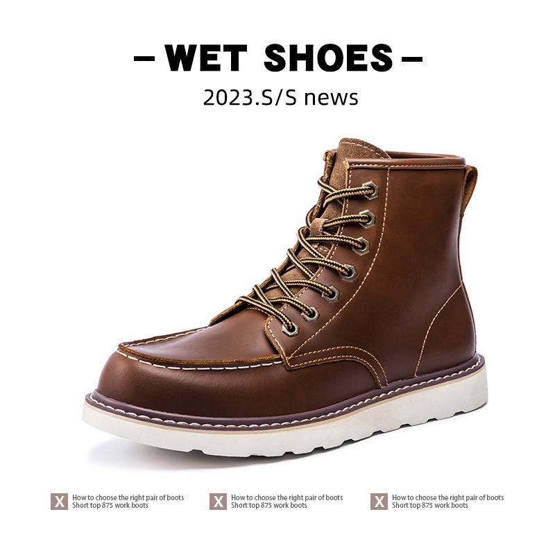 Men's Retro Martin Boots 2025 - Extra Size Spring/Autumn Outdoor Short Work Boots