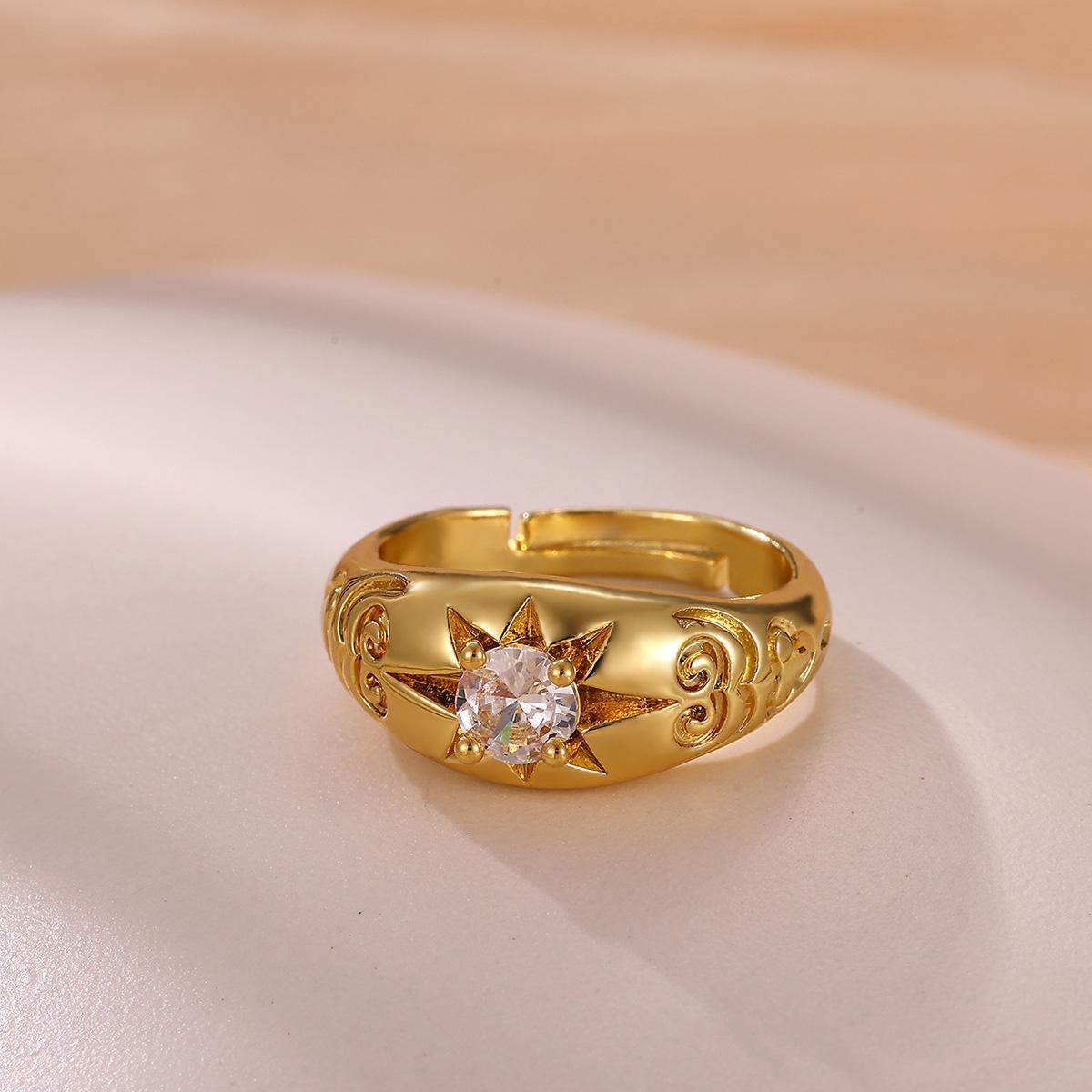 

Baguette Stone Vintage Rings For Women Elegant Gold Color Stainless Steel Geometry Anillos Party Daily Accessories Jewelry Gift resizable