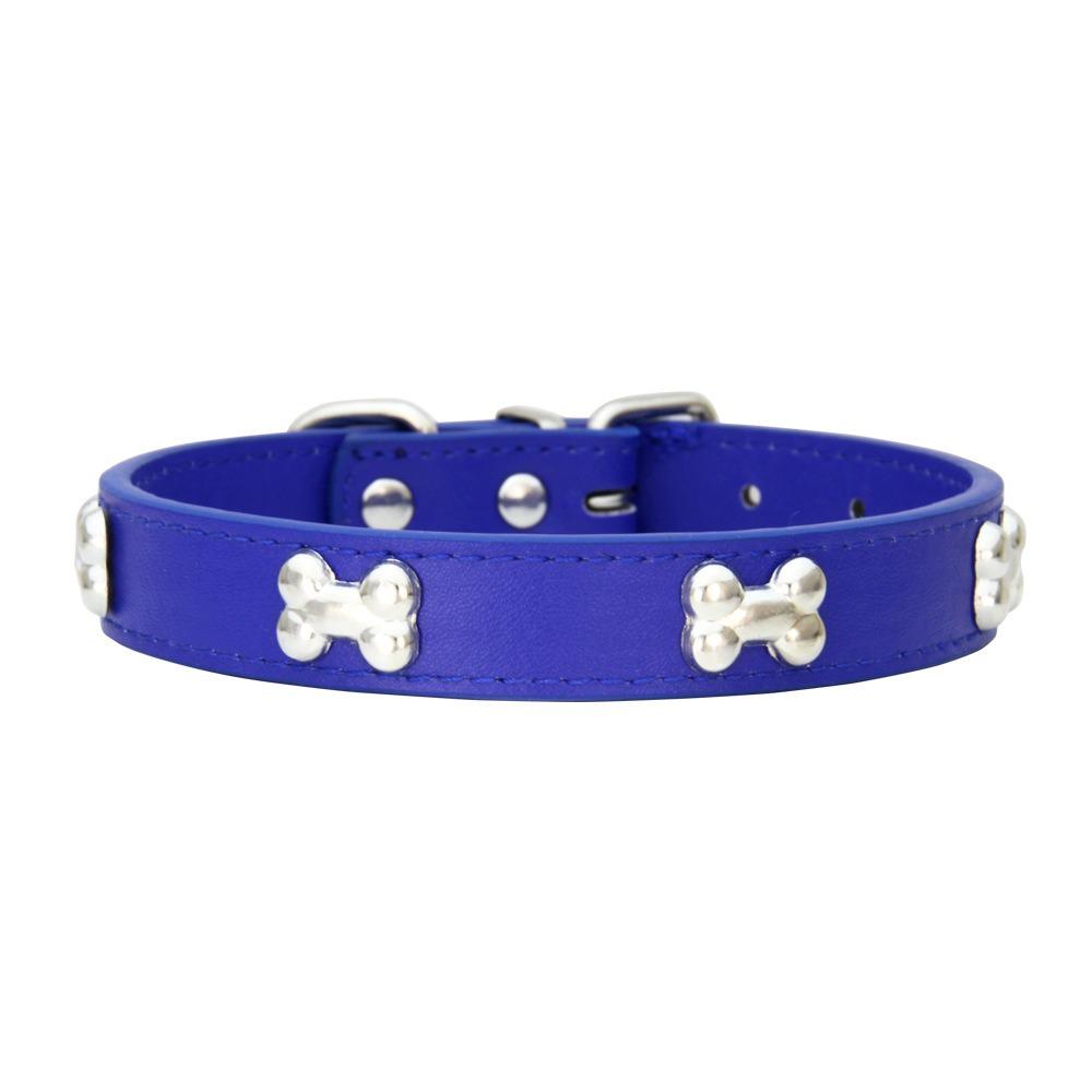 Leather Dog Collar Dog Choker Puppy Neck Small Dog Collar Cat Accessories Bone Leather Durable Pet Collars GXQ13