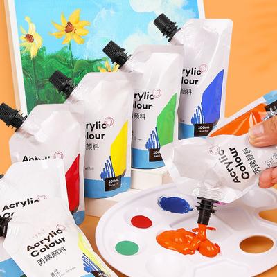100 ml Kendinden destekli Çanta Su Geçirmez Akrilik Boyalar Taşınabilir Küçük Ambalaj Boya Takviyesi Çanta Stüdyo Sınıf Sanat Malzemeleri