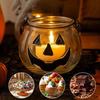 Pumpkin Candlestick Halloween Candle Holder with Stand High Stability Ghost Tealight Candle Bracket Party Decoration