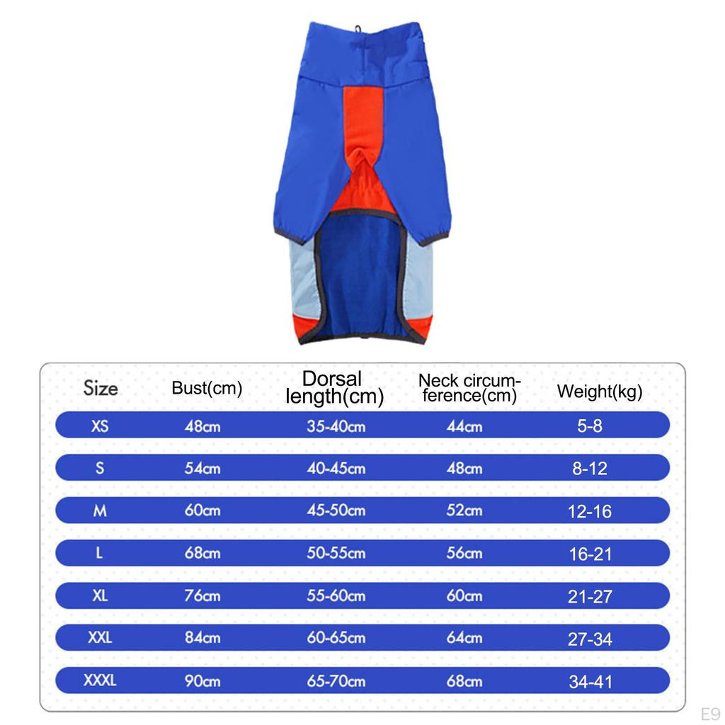 Dog Winter Coat Apparel for Cold Weather, Windproof Outdoor Clothes Snowsuit Reflective Travel