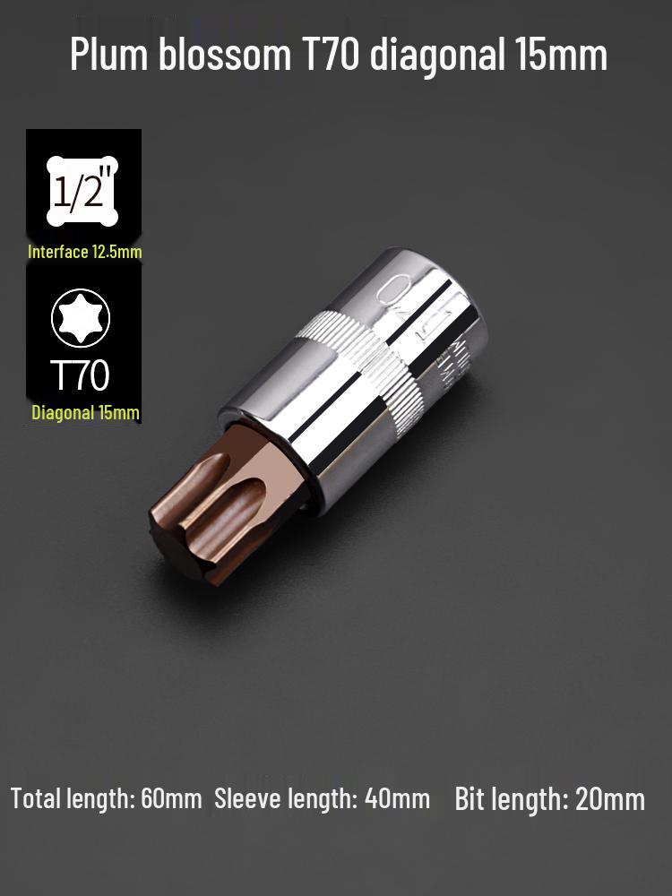 Multibit Screwdriver with Flower, Hexagon, Torx, Spline, and Six-Lobe Heads