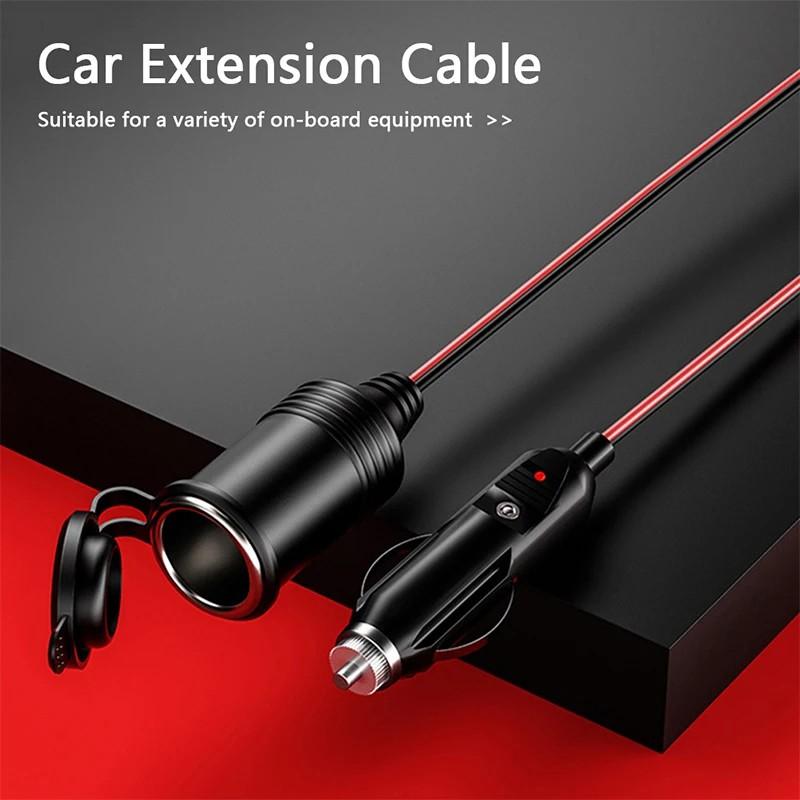 12V 24V 20A Car Charger Extension Cord  4M Wire Car Splitter Charger Cable Female Socket Plug Car Accessories