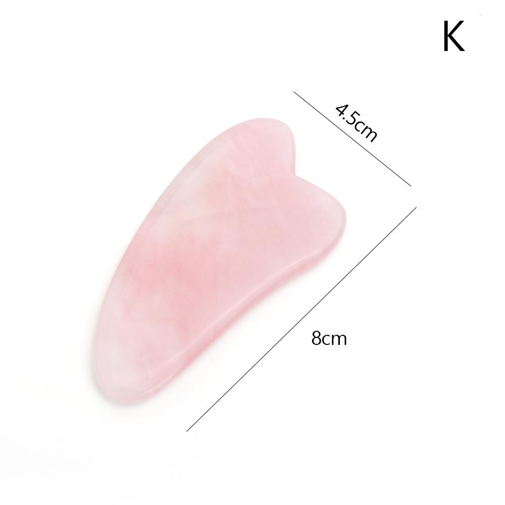 Натуральный Розовый Кварц Нефрит Гуаша Доска Акупунктурный Массаж Лица Гуаш Розовый Кварц Массаж Лица Подтяжка Лица Камень Гуаша Скребок