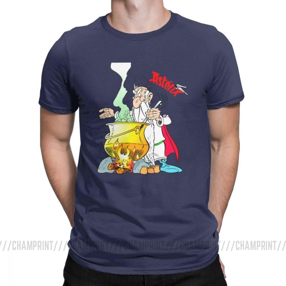 

Men Asterix And Obelix T Shirt Panoramix Getafix Asterix Comics Pure Cotton Tops Short Sleeve Round Neck Tees Graphic TShirts 4XL