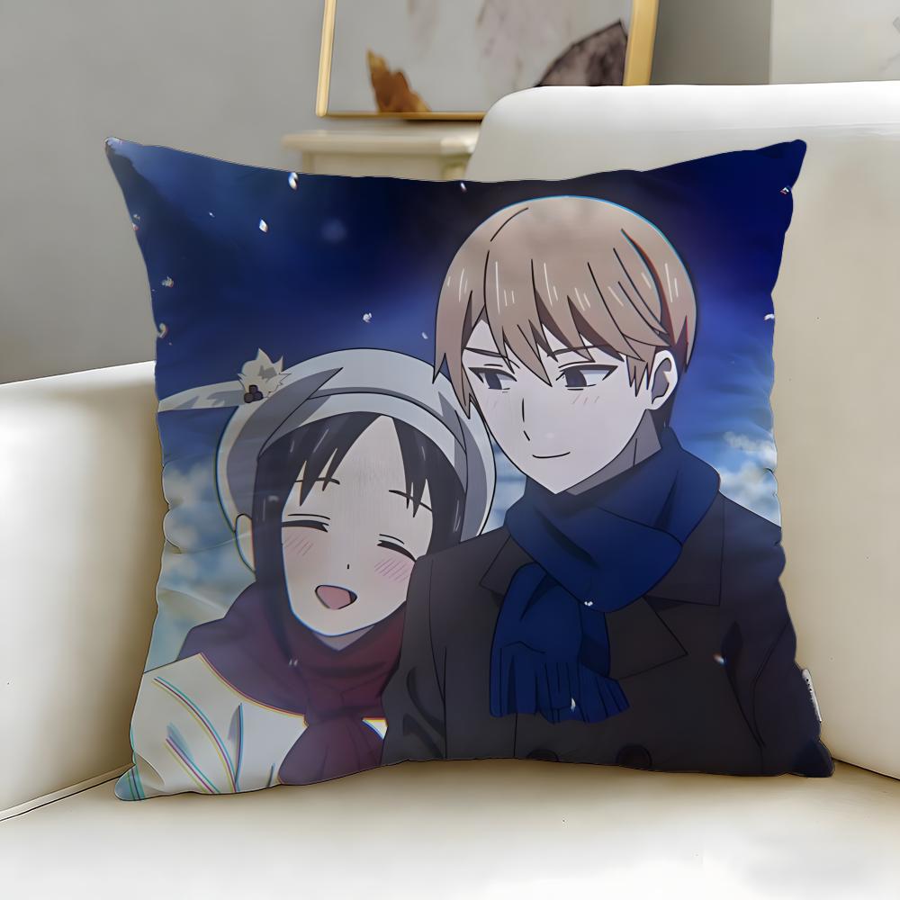 anime Kaguya-sama Love Is War Cushion Cover Soft & Easy-Wash Pillow Case – Versatile for Couch, Bed, Travel and Office