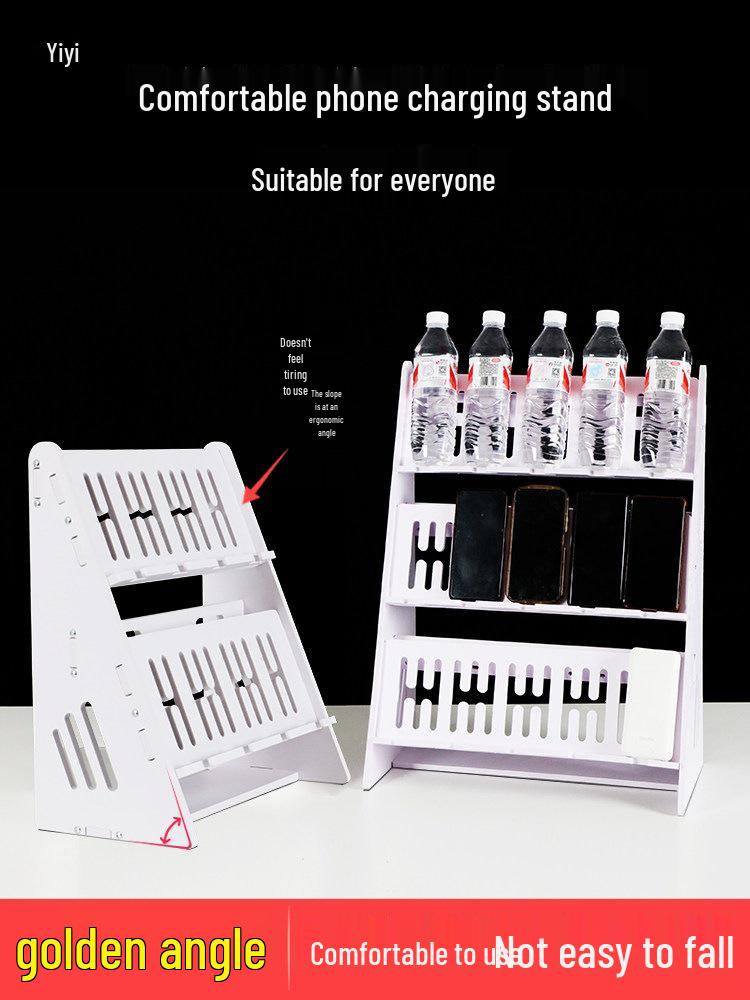 Studio Multi-Camera Phone Stand with Storage & Charging 1 Layer, 4 Phone Slots [Fan Slot Reserved]