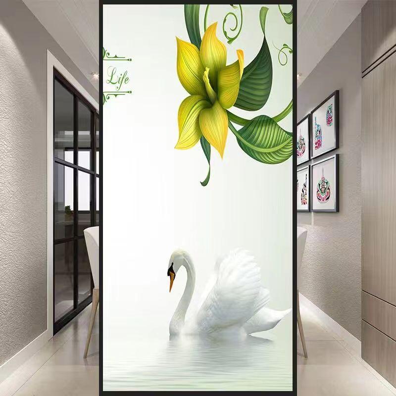 

Наклейка на матове віконне скло без клею Вітальня Спальня Ванна кімната Напівпрозора непрозора плівка для дверей ванної кімнати 50x150cm