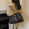 PU Leather Suede Tote Bag Solid Color Underarm Bag Waterproof Matte PU Handbag  Autumn and Winter