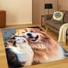 Cute Dog Puppy Cartoon Carpet Rug for Bedroom Living Room Sofa Playroom Doormat Home Decor,Kid Game Area Rug Non-slip Gift