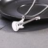 Street Mini Rock Music Guitar Pendant Fashion Titanium Steel Necklace Jewelry