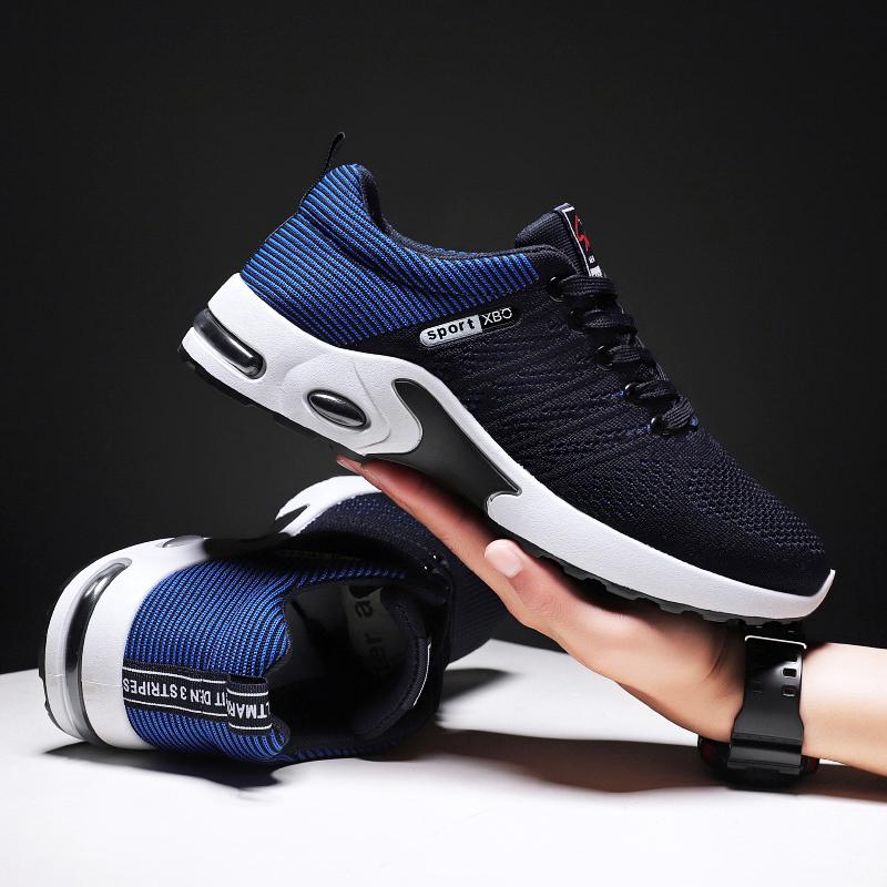 Spring and Autumn New Leisure Sports Running Shoes Soft Sole Breathable Mesh Surface Walking Anti-slip Wear Casual Men's Shoes