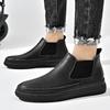 Locomotive Leather Boots Men's Autumn New Martin Boots Fashion Tooling Leather Shoes Men's Trend Help Chelsea Short Boots