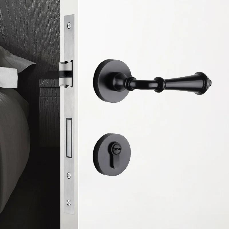 Zinc Alloy Golden Door Lock Bathroom Lock Secure Split Lock Indoor Door Handle Silent Locks Door Hardware Accessories Tools
