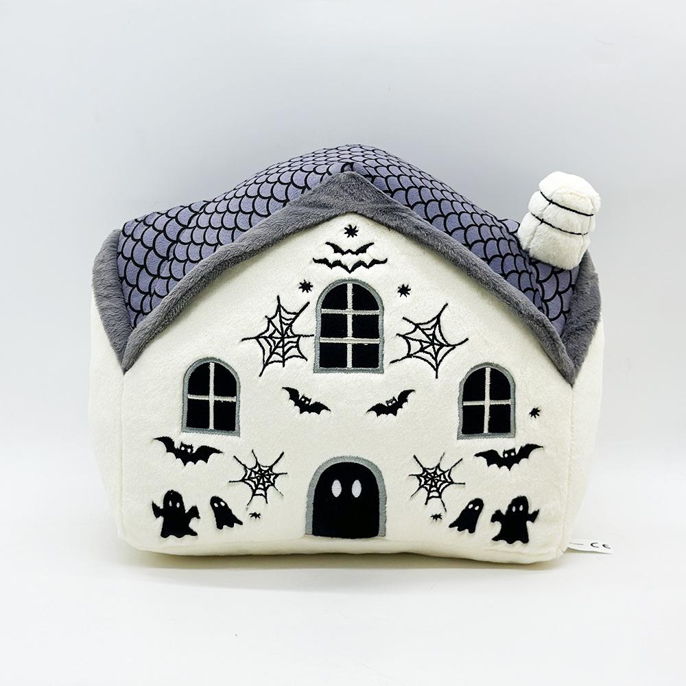 Halloween House Plush, Soft Stuffed Toy for Kids, Decorative Cushion