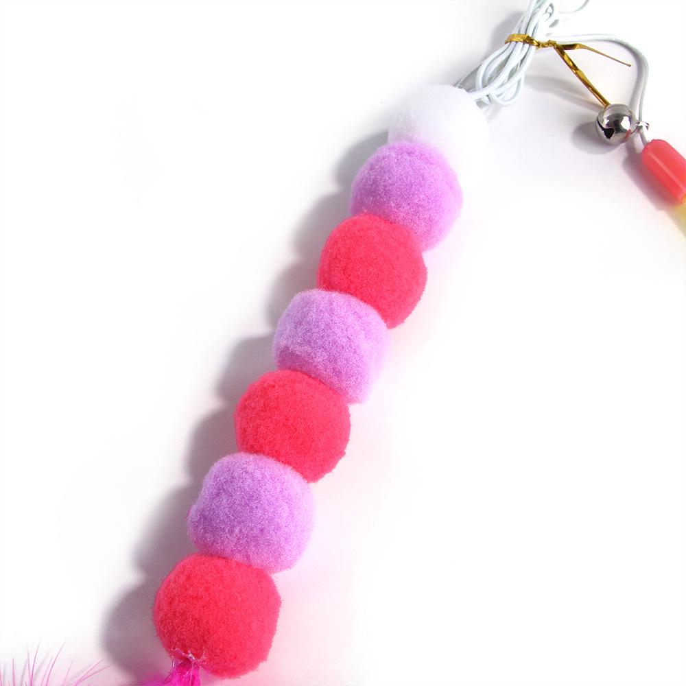 Fairy Cat Teaser Wand - Plush Ball with Feathers & Bells