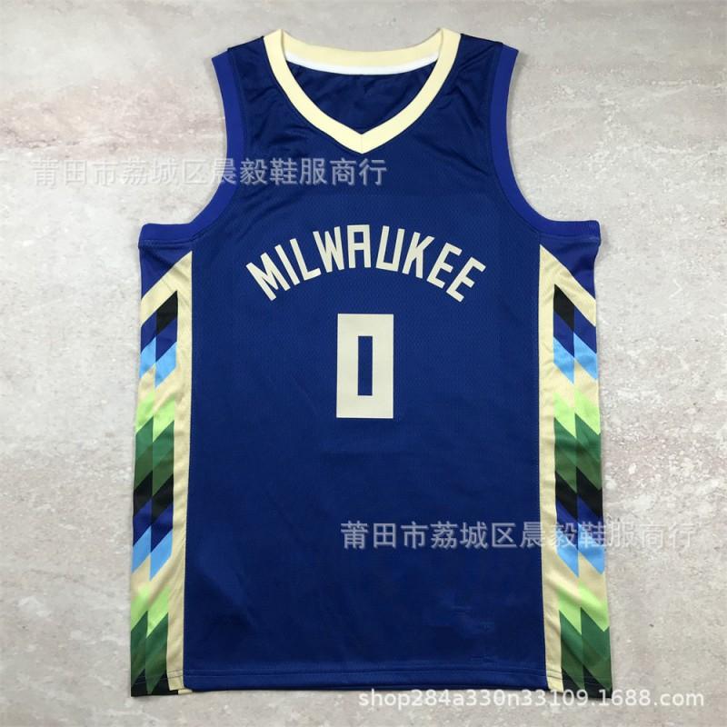 Milwaukee Bucks Basketball Jersey Tank Top Men Women Cotton Blend Sports Vest With Heat Pressed Numbers Names