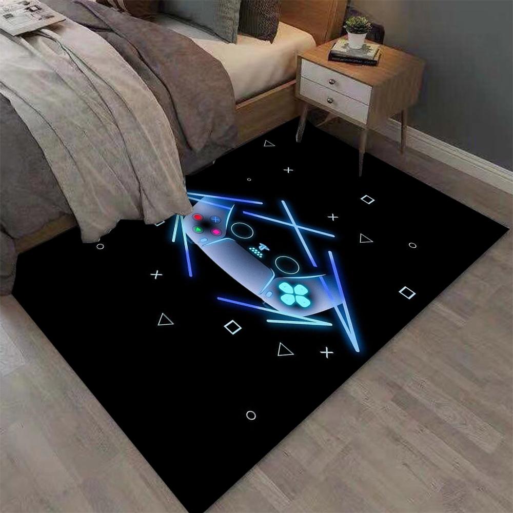 Tapis de Jeu Anime Gamer Manette de Jeu Tapis de Jeu pour Enfants Tapis de Sol Antidérapant pour Salon Chambre Porte Accessoires de Photographie Cadeau d'Anniversaire Alfombra