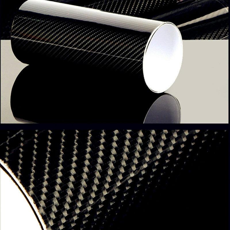 Black 5D Carbon Fiber Shiny Glossy Vehicle Door Handles Vinyl Wrap Sticker Decal