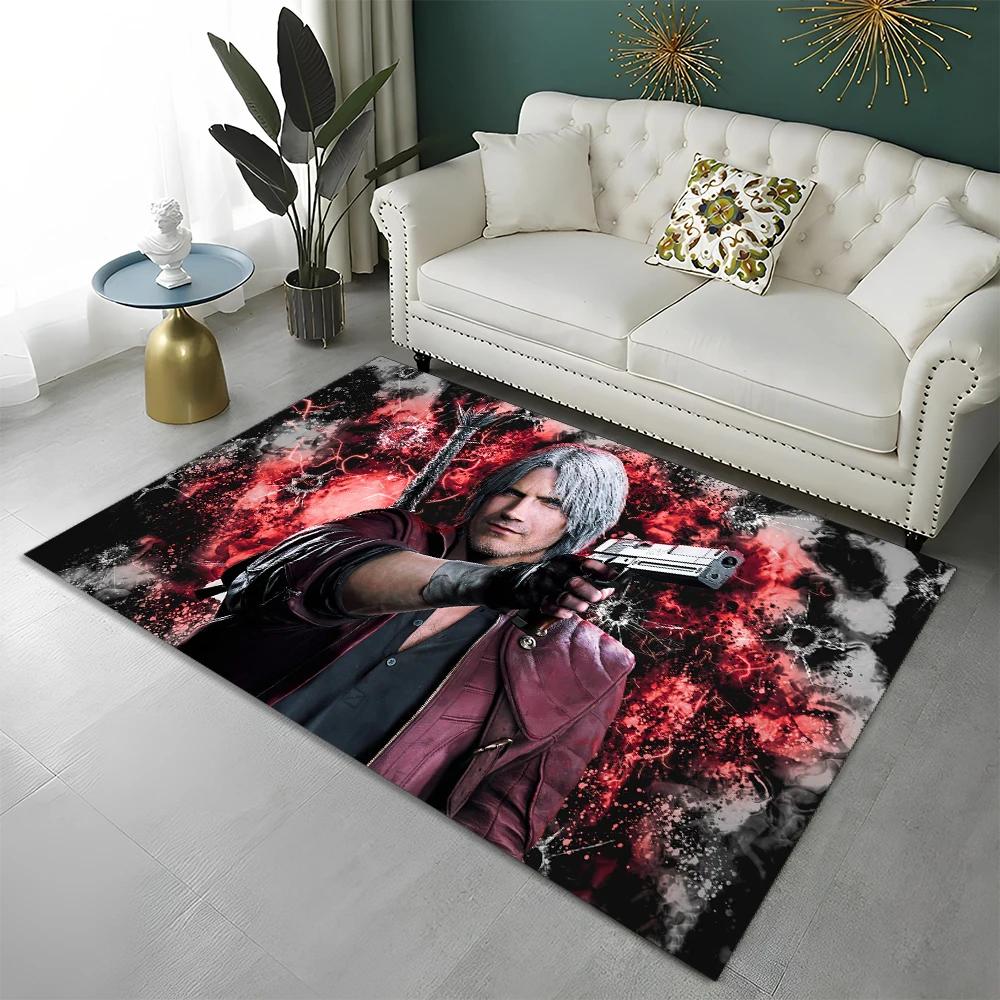 DMC Game D-Devil May Cry Gamer Carpet Rug for Home Living Room Bedroom Sofa Doormat Decor,kid play Area Rug Non-slip Floor Mat