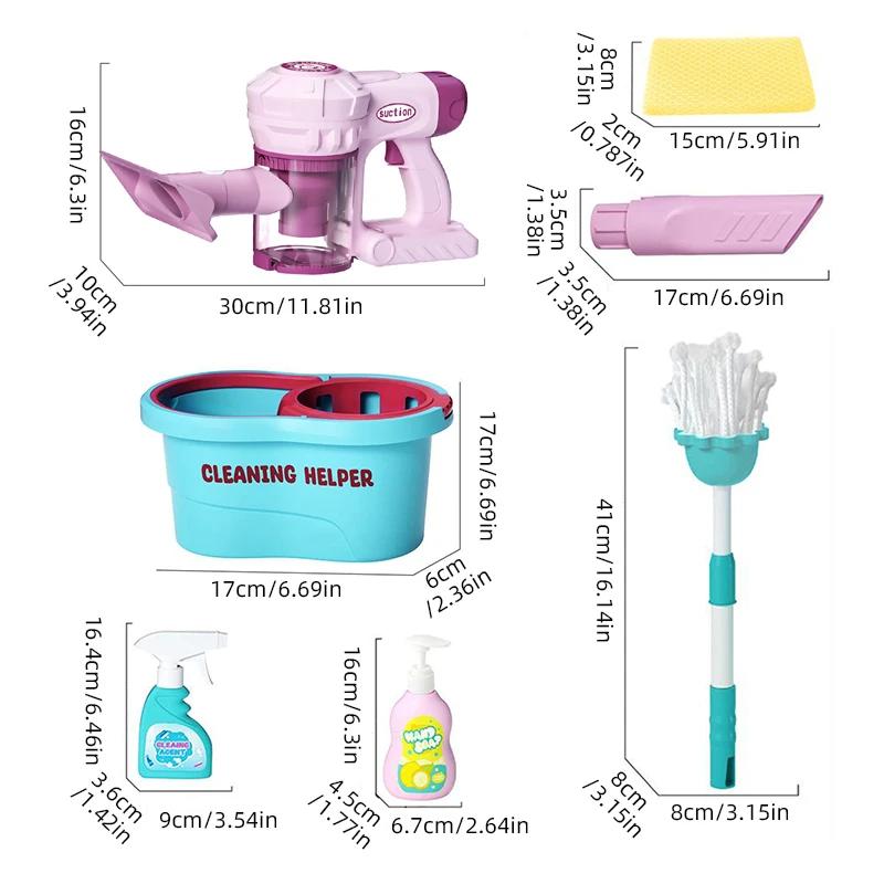 Simulation Electric Sweeper Set for Household Pretend Play Toys Children's Portable Handheld Vacuum Cleaner Toy Christmas GIfts