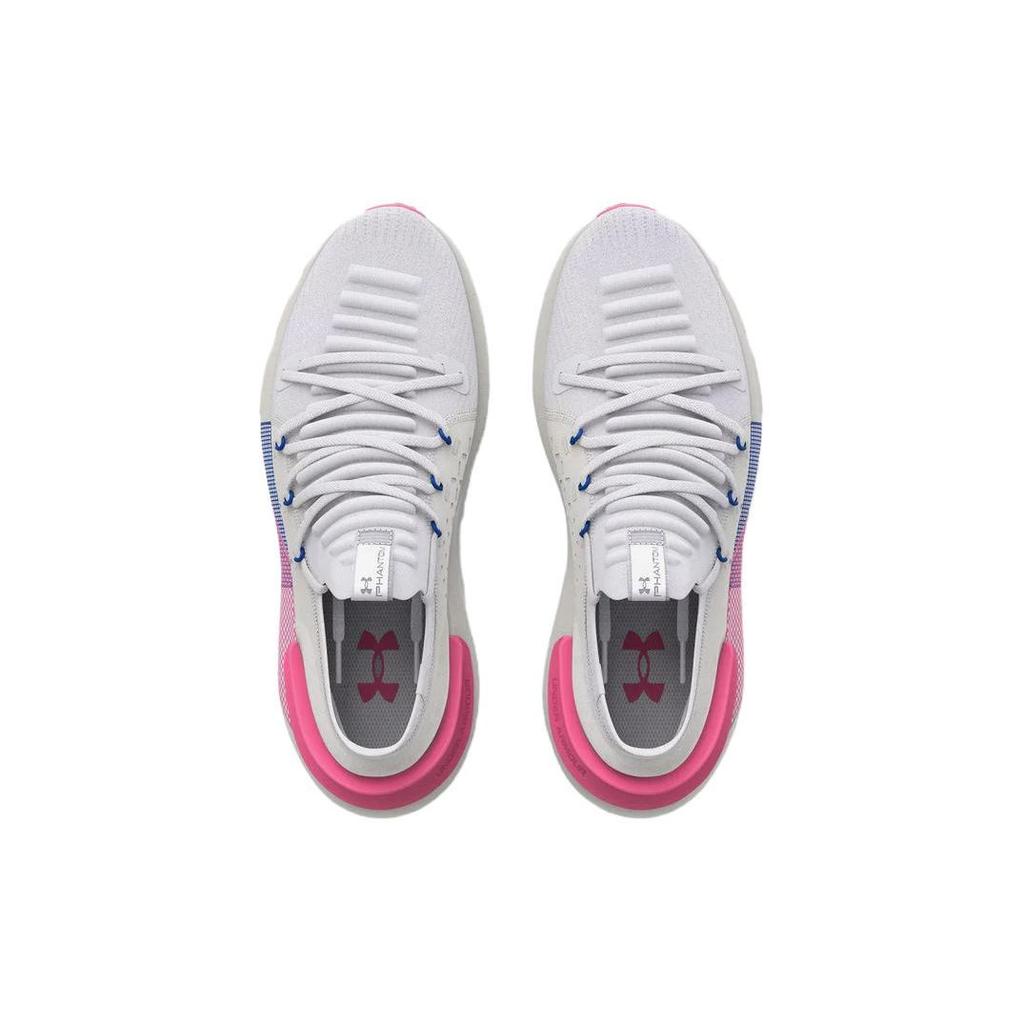 Under Armour Women's HOVR Phantom 3 White Pink Punk Running Sneakers 3025517-103