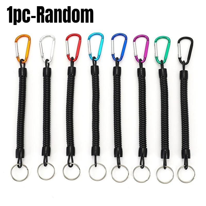 

Retractable Fishing Rope - Telescopic Spring Clip w/Carabiner for Boat/Kayak/Fishing Rod, Anti-Lost Retention Cord