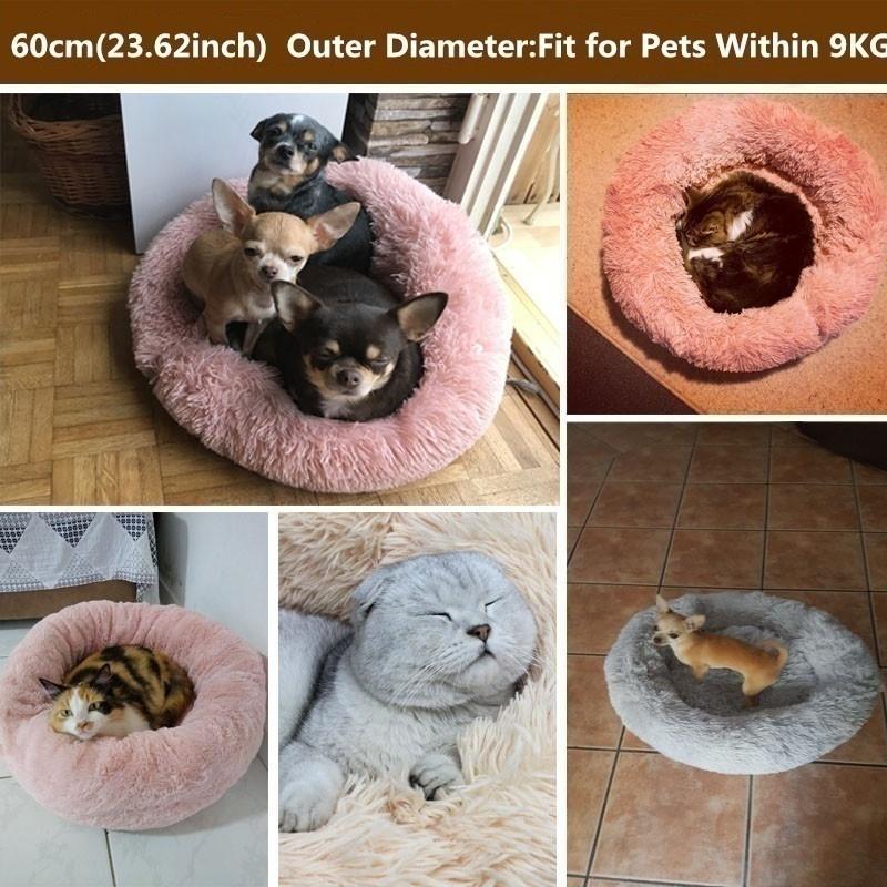 Donut Macaron Cat Dog Beds Sofa , Washable Round Cat Pillow Cushion Pet Bed
