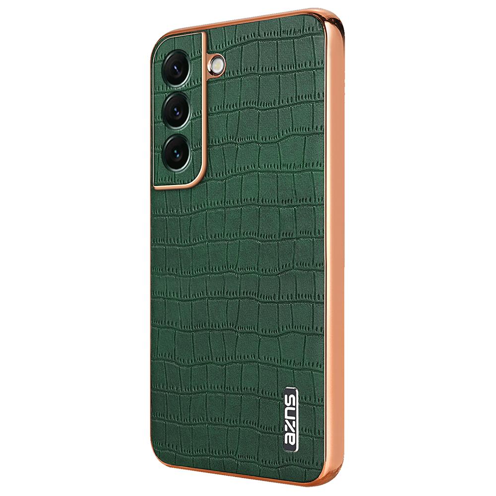 

Для Samsung Galaxy S22 5G Чехол PU+TPU Противоударный Чехол для Телефона Green