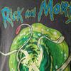 [USED] Vintage American comic book anime T-shirt, monster print, vintage grey