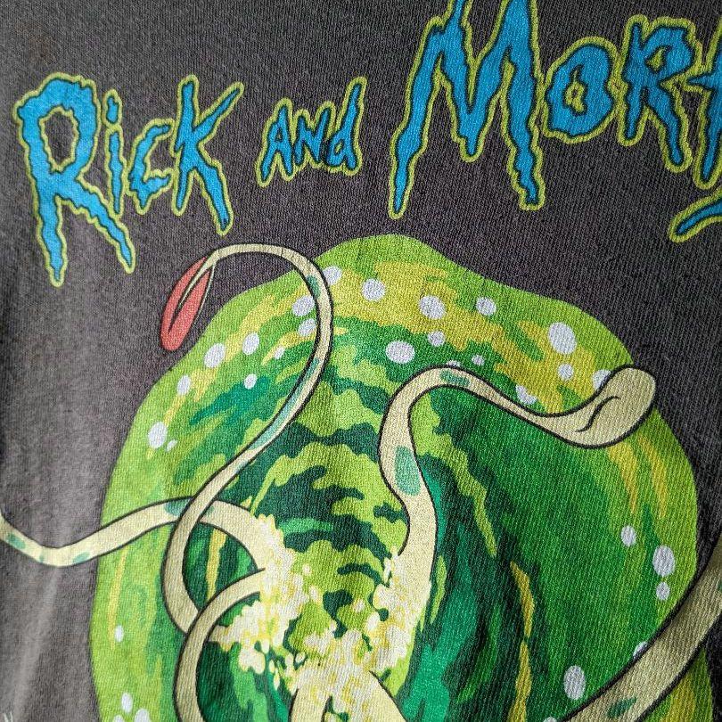 [USED] Vintage American comic book anime T-shirt, monster print, vintage grey
